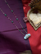 Load image into Gallery viewer, Dainty Inlay work necklace in natural aventurine and gemstones
