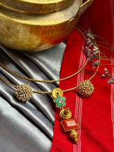 Load image into Gallery viewer, Vintage coral double layer hasli