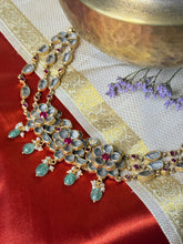 Load image into Gallery viewer, One of a kind gold polish kundan work statement necklace