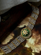 Load image into Gallery viewer, One of a kind statement silver kundan choker