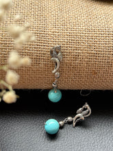 Load image into Gallery viewer, Peacock hangings in turquoise & silver