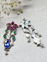 Load image into Gallery viewer, Guldasta (Mughal Flower) Kundan Earrings - Pink