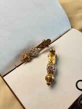 Load image into Gallery viewer, Vintage inspired (925 silver) earrings in gold polish