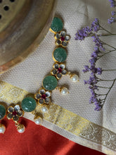 Load image into Gallery viewer, One of a kind gold polish kundan work statement necklace