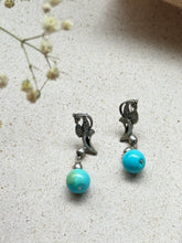 Load image into Gallery viewer, Peacock hangings in turquoise & silver