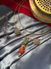 Load image into Gallery viewer, Vintage coral double layer hasli