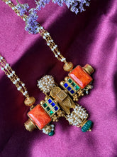 Load image into Gallery viewer, One of a kind pearl chain with a vintage pendant(made to order)