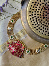 Load image into Gallery viewer, One of a kind gold polish kundan work statement necklace