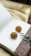 Load image into Gallery viewer, Vintage inspired (925 silver)stud earrings in gold polish