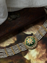 Load image into Gallery viewer, One of a kind statement silver kundan choker