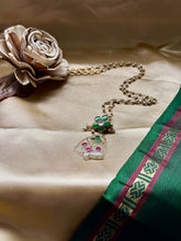 Load image into Gallery viewer, Statement inlay work onyx pendant necklace