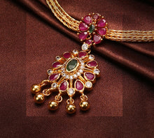 Load image into Gallery viewer, Statement gold polish classic attigai necklace