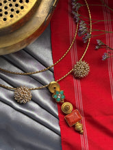 Load image into Gallery viewer, Vintage coral double layer hasli