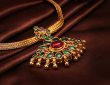 Load image into Gallery viewer, Statement gold polish classic attigai necklace