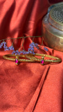 Load image into Gallery viewer, Golusu bangle with red kemp stone and screw