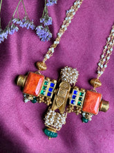 Load image into Gallery viewer, One of a kind pearl chain with a vintage pendant(made to order)