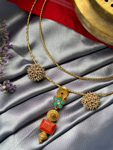 Load image into Gallery viewer, Vintage coral double layer hasli