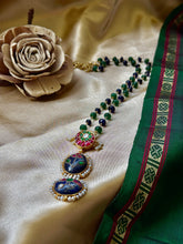 Load image into Gallery viewer, Statement inlay work lapis lazuli pendant necklace