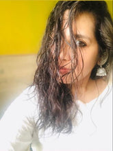 Load image into Gallery viewer, Statement Peacock Jhumkas in Silver