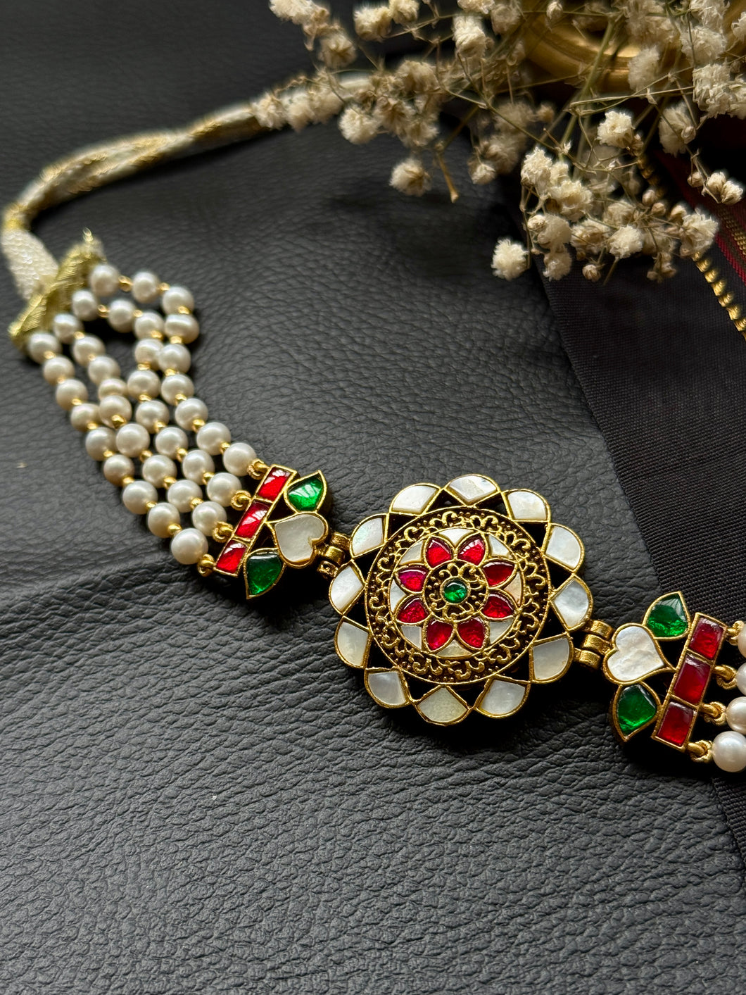 One of a kind silver kundan choker