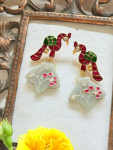 Load image into Gallery viewer, One of a kind inlay work earrings 11
