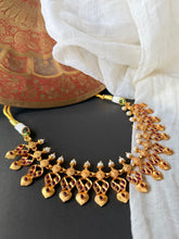 Load image into Gallery viewer, Statement vintage style necklace set in silver 925 &amp; gold polish
