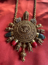 Load image into Gallery viewer, Statement vintage 925gold polish nagru pendant necklace
