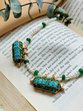 Load image into Gallery viewer, One of a kind pearl and turquoise necklace set
