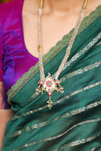 Load image into Gallery viewer, 92.5 gold polish pendant statement kundan and pearl choker
