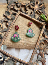 Load image into Gallery viewer, One of a kind inlay work earrings 3
