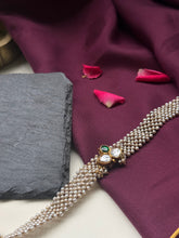 Load image into Gallery viewer, Kundan and pearl choker in silver 925
