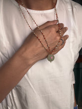 Load image into Gallery viewer, Dainty Inlay work neckpiece in natural aventurine and gemstones
