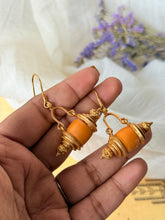 Load image into Gallery viewer, Vintage style statement earrings in sliver 925 in gold polish
