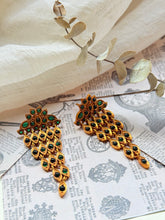 Load image into Gallery viewer, Statement silver earrings with gold polish
