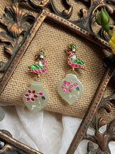 Load image into Gallery viewer, One of a kind inlay work earrings 10
