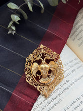 Load image into Gallery viewer, Statement vintage 925gold polish gandaberunda brooch
