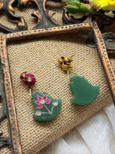 Load image into Gallery viewer, One of a kind inlay work earrings 3
