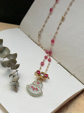 Load image into Gallery viewer, Dainty Inlay work necklace in natural aventurine and gemstones
