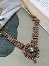 Load image into Gallery viewer, One of a kind kundan necklace in silver 925
