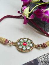 Load image into Gallery viewer, Meenakari Kundan choker with thread work
