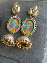 Load image into Gallery viewer, Handpainted Krishna jhumkas
