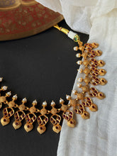 Load image into Gallery viewer, Statement vintage style necklace set in silver 925 &amp; gold polish
