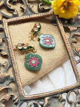 Load image into Gallery viewer, One of a kind inlay work earrings 4
