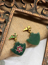 Load image into Gallery viewer, One of a kind inlay work earrings 12
