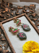Load image into Gallery viewer, One of a kind inlay work earrings 5
