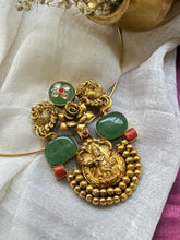 Load image into Gallery viewer, Statement vintage style nagru pendant with hasli
