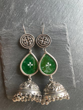 Load image into Gallery viewer, Statement Silver jhumkas
