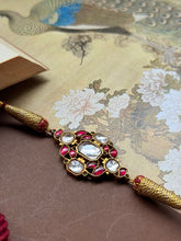 Load image into Gallery viewer, Kundan choker with adjustable thread work
