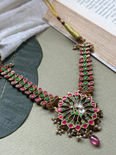 Load image into Gallery viewer, One of a kind kundan necklace in silver 925
