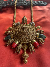 Load image into Gallery viewer, Statement vintage 925gold polish nagru pendant necklace
